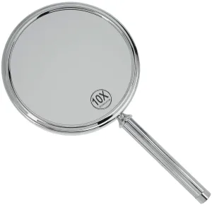 Fantasia Hand-Held Mirror Metal 10x Magnification / 1x Back Diameter 13 cm/Length 28.5 cm/Chrome