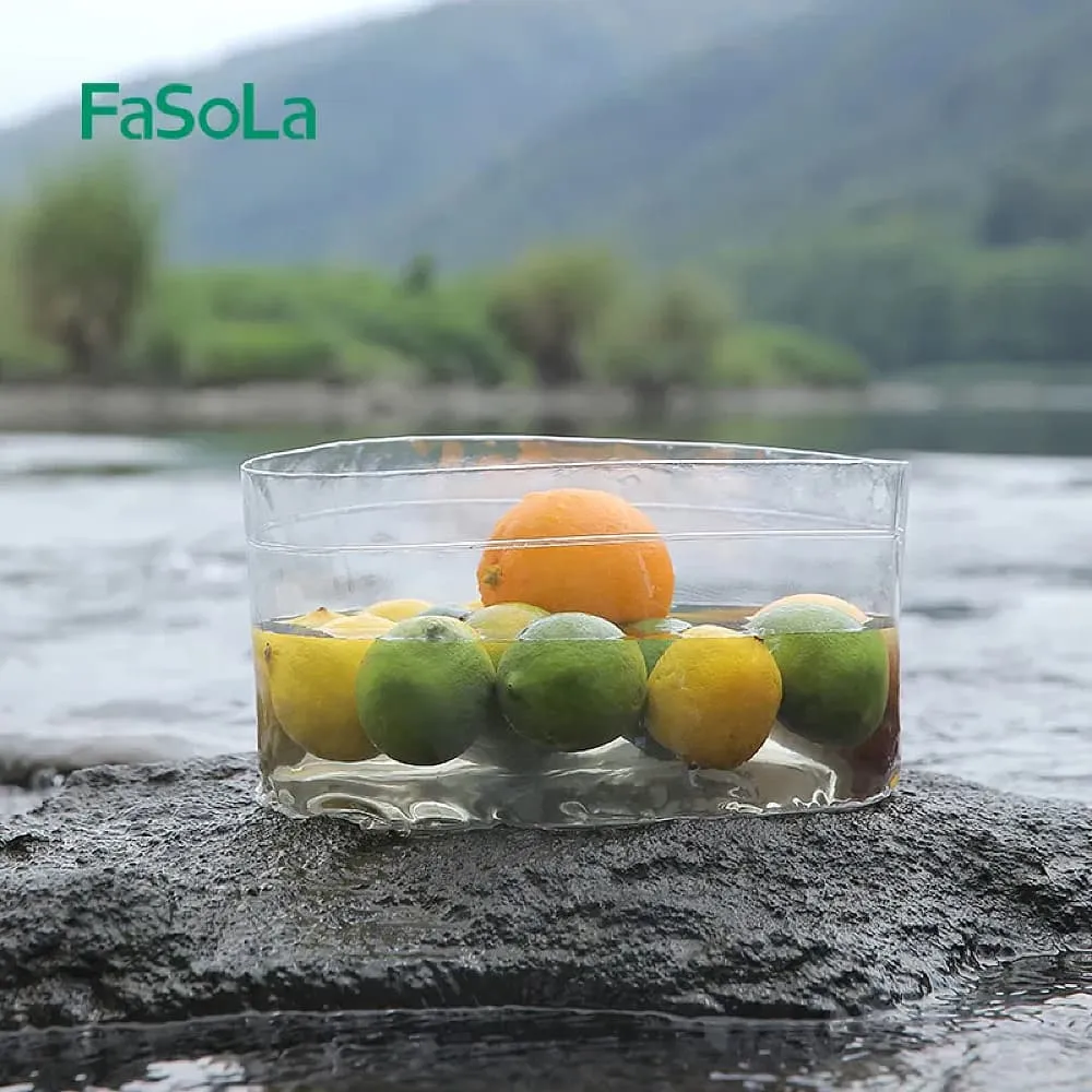 FaSoLa Outdoor Foldable Transparent Water Basin - 25*14cm