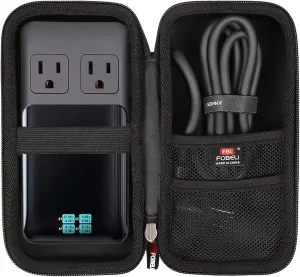 FBLFOBELI Hard Travel Case for Anker Prime 6-in-1 USB C 140W Charging Station/for Anker 727 Charging Station (GaNPrime 100W), Power Strip Organizer Holder for Cables and Accessories (Case Only)