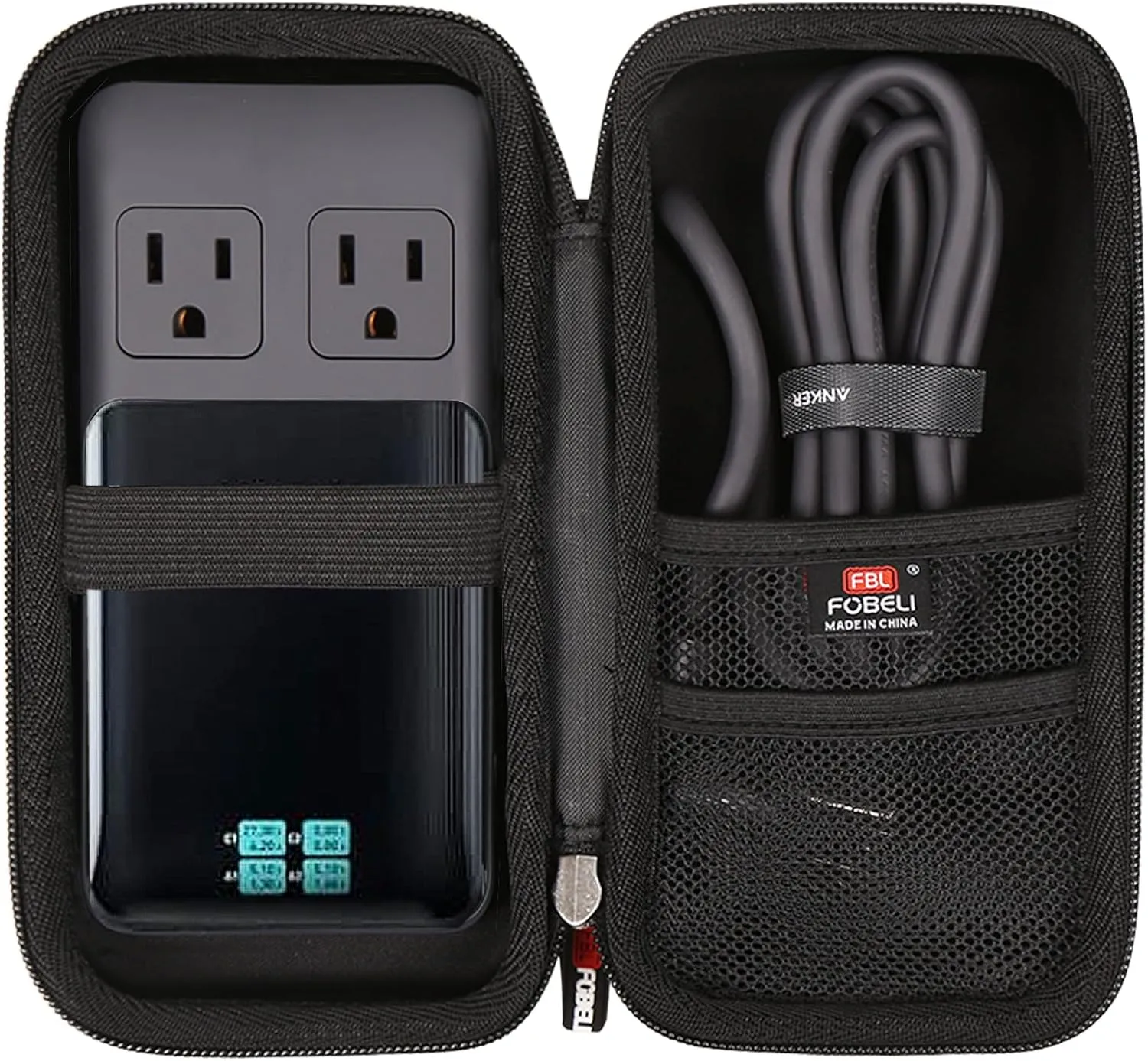 FBLFOBELI Hard Travel Case for Anker Prime 6-in-1 USB C 140W Charging Station/for Anker 727 Charging Station (GaNPrime 100W), Power Strip Organizer Holder for Cables and Accessories (Case Only)