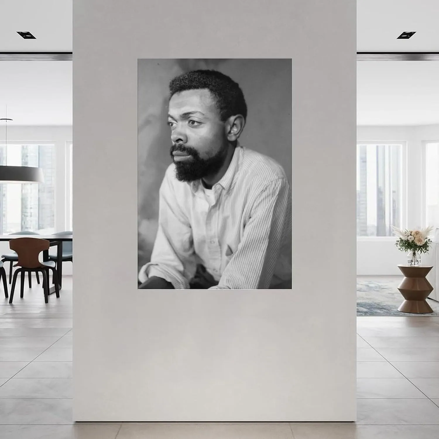 FDIONSLD Amiri Baraka Photo Wall Art African American Litterateur Canvas Painting Wall Art Poster for Bedroom Living Room Decor 08x12inch(20x30cm)