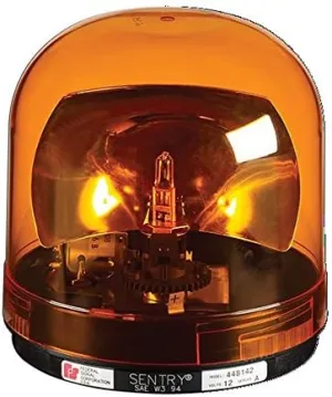 Federal Signal 449112-02 Class 1 Sentry Halogen Beacon, Permanent Mount with Dome, CAC Title 13, 175 FPM, Amber