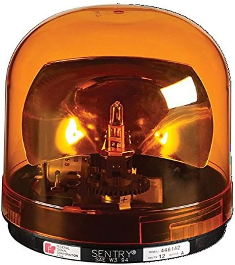 Federal Signal 449142-02 Class 1 Sentry Halogen Beacon, Magnetic Mount with Dome, CAC Title 13, 175 FPM, Amber