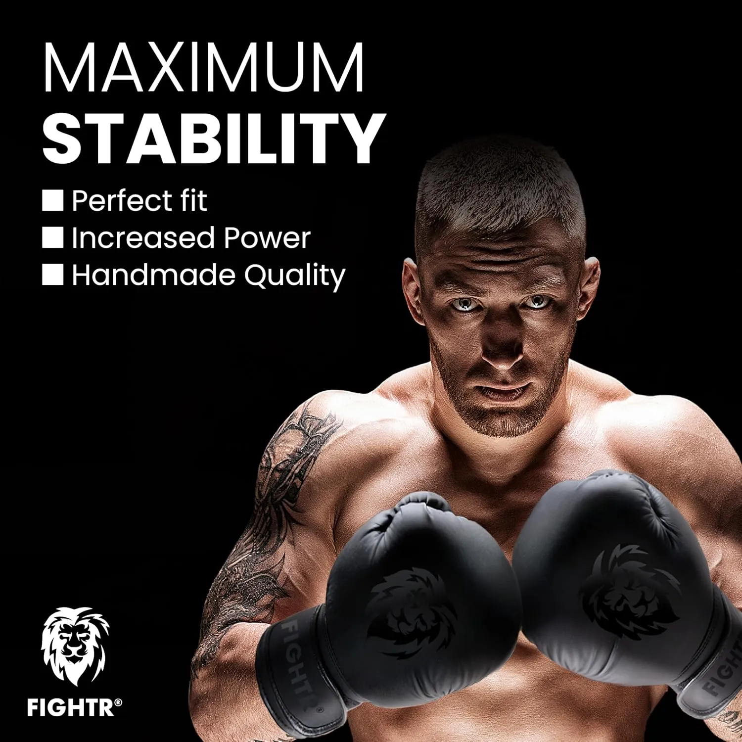 FIGHTR® Boxing Gloves - Maximum Protection & Stability | Boxing Gloves for Boxing, MMA, Muay Thai & Kickboxing | Sizes 8-16 oz, Includes Carry Bag