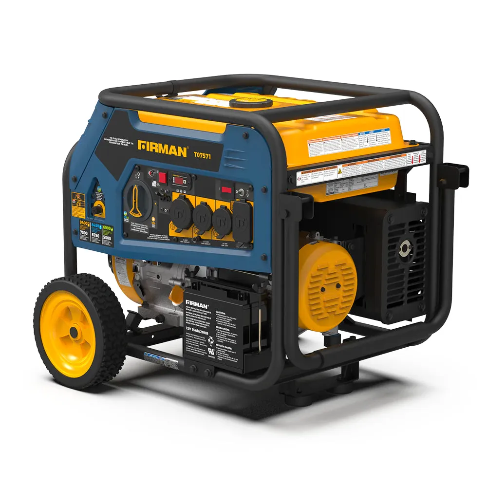 Firman T07571 7500W Running / 9400W Peak Tri Fuel Generator