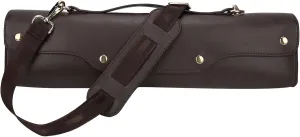 Flute Carrying Bag, Synthetic Leather Portable Flute Storage Case with Shoulder Strap, 360° Rotating Lock Buckle, Soft Non Woven Fabric Lining, Suitable for Flute Protection and (Coffee)