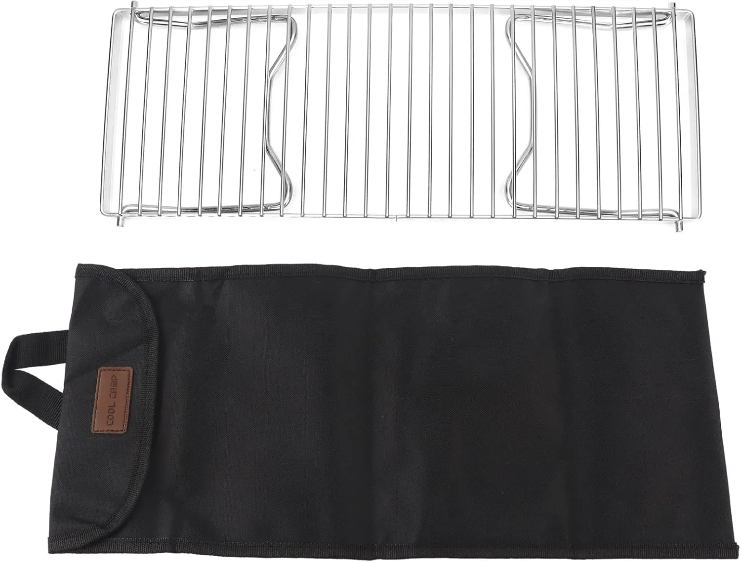 Folding Campfire Grill Portable Stainless Steel Barbeque Cooking Rack Grate Grid