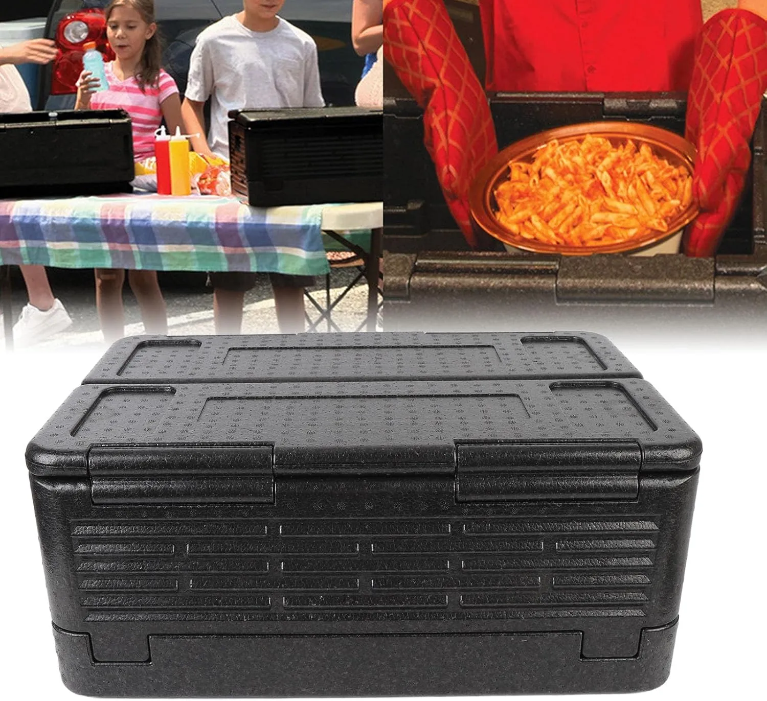 Folding Insulated Box 60L Large Capacity Lightweight Portable Food Carrier Versatile Use Outdoor Camping Picnic Fishing Beach