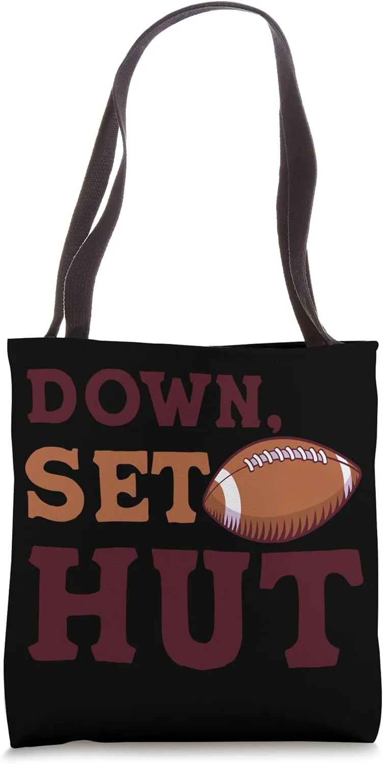 Footballer Touchdown Down Set Hut Rugby Football Tote Bag