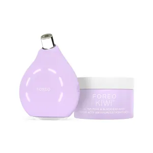 FOREO Smooth & Resurface KIWI derma Microdermabrasion Machine - Black Head Remover for Face   KIWI Active Pore & Blackhead Mask, 100g - Blackhead Extractor - No Pore Strips Suction Blackhead Remover
