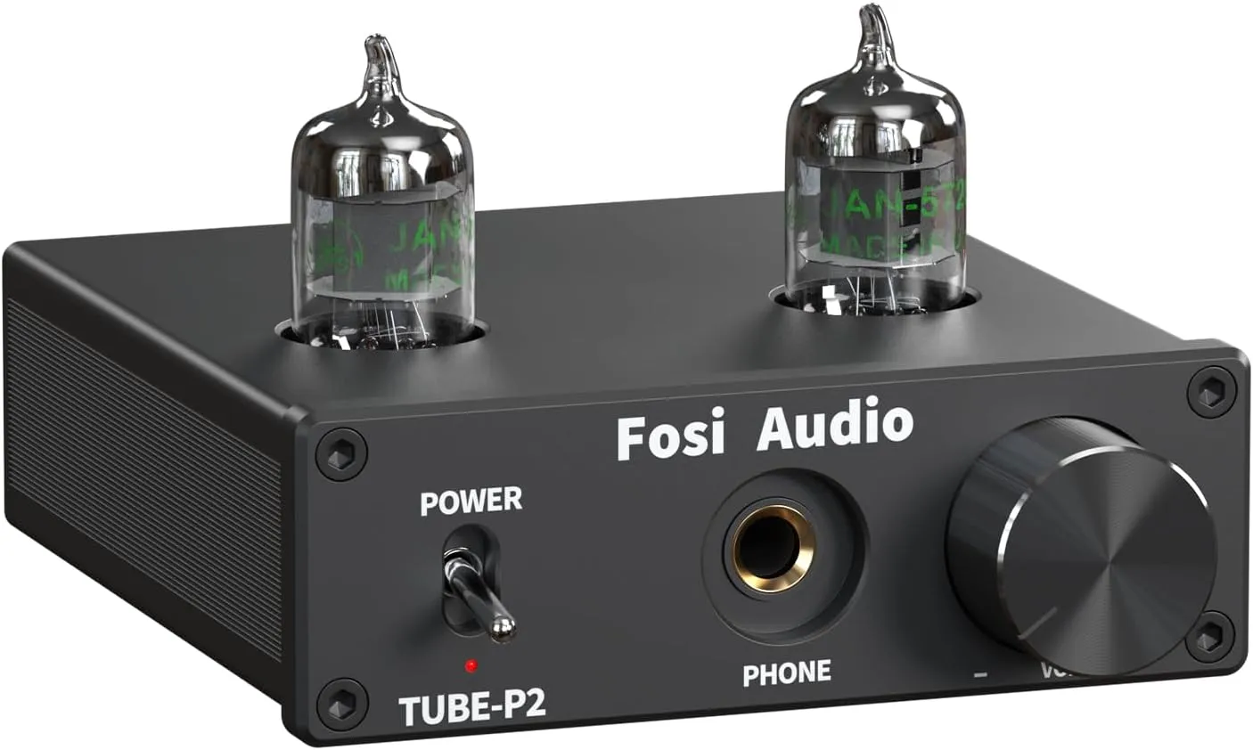 Fosi Audio P2 Headphone Amplifier Vacuum Tube Headphone Amp Mini Hi-Fi Stereo Audio with Low Ground Noise Output Protection