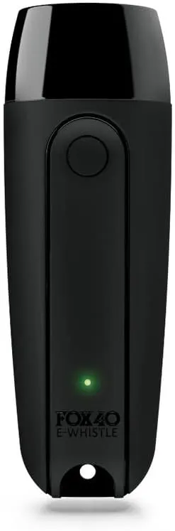 Fox 40 Rechargeable Electronic Whistle   Lanyard, Black