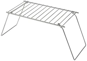 Freestanding Backpack Camp Grill for Camping in Silver