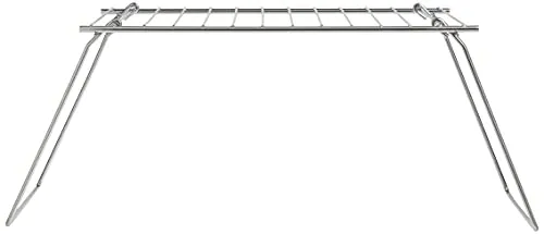 Freestanding Backpack Camp Grill for Camping in Silver