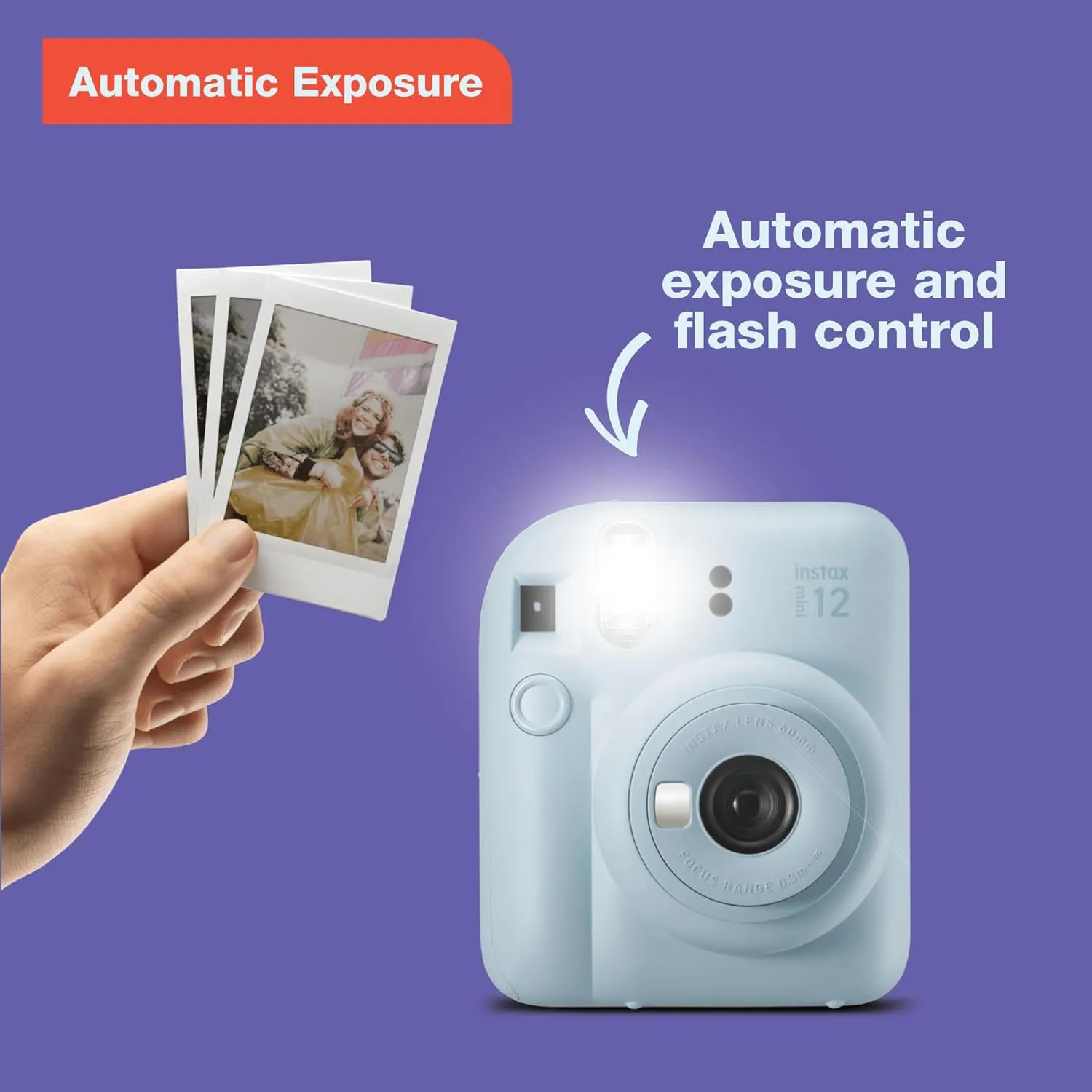 Fujifilm Instax Mini 12 Instant Film Camera - Pastel Blue