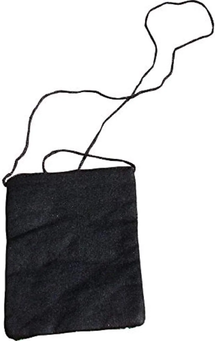 Full Funk Mid Size Thai Silk Shoulder Pouch Bag, 4x5.5inch, Forest Green