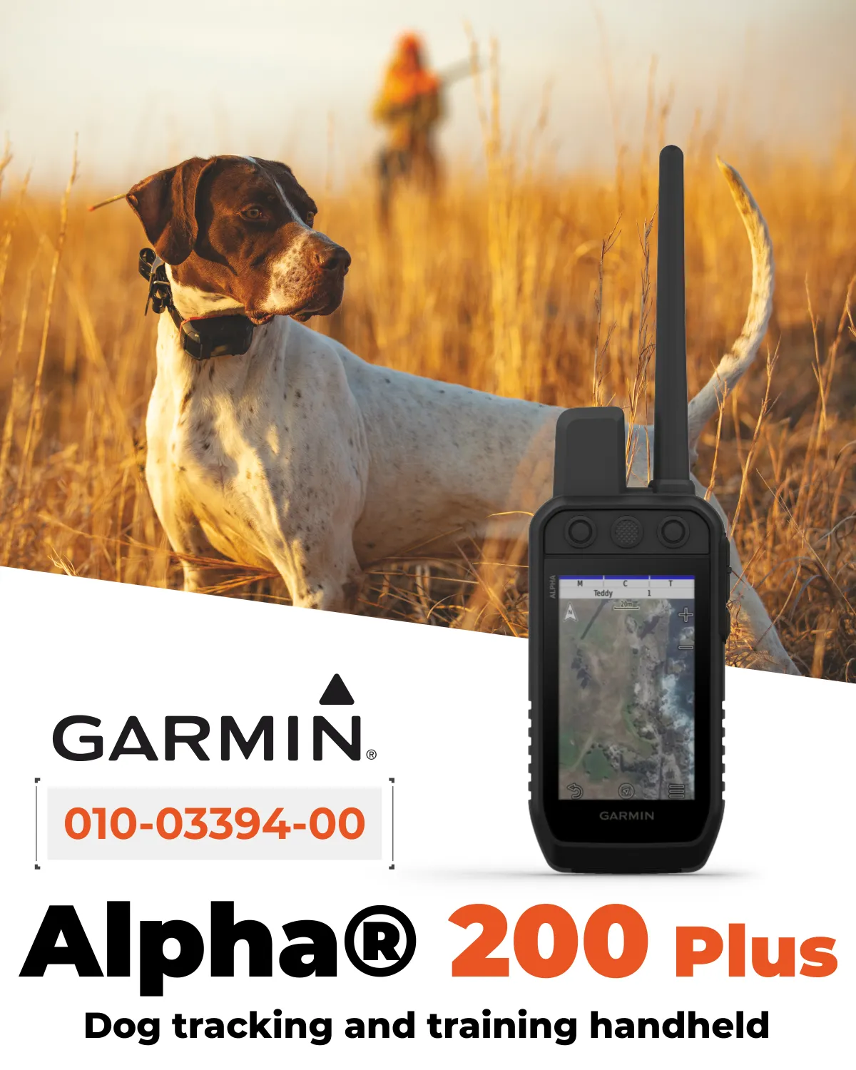 Garmin Alpha 200 Plus Dog Tracking & Training Handheld GPS, 3.5” Touchscreen, Track & Train Up to 20 Dogs from 9 Miles, Preloaded TopoActive Maps, 18 Training Levels with Wearable4U Power Bank Bundle  (010-04014-00_W4U)