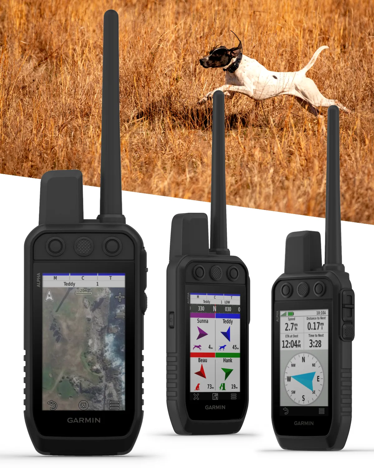 Garmin Alpha 200 Plus Dog Tracking & Training Handheld GPS, 3.5” Touchscreen, Track & Train Up to 20 Dogs from 9 Miles, Preloaded TopoActive Maps, 18 Training Levels with Wearable4U Power Bank Bundle  (010-04014-00_W4U)