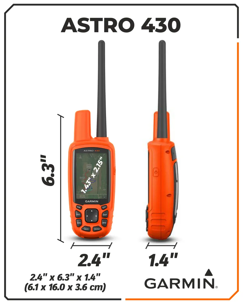 Garmin Astro 430 GPS / GLONASS GPS Handheld Dog Tracking Bundle with Wearable4U Bundle