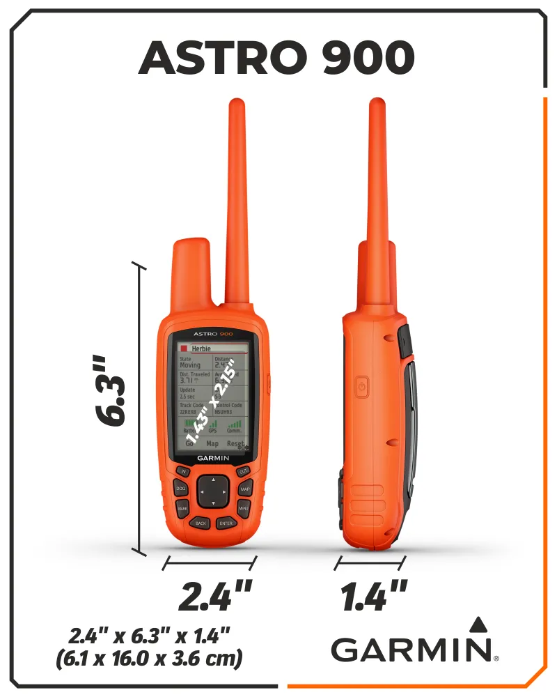 Garmin Astro 900 Dog Tracking Bundle, GPS Sporting, Canada/US with Wearable4U Bundle