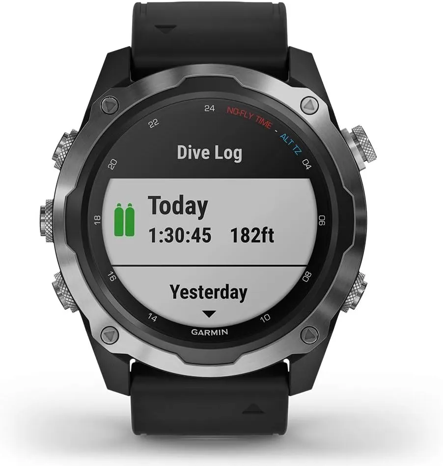 Garmin Descent Mk2 (Stainless Steel/Black) Dive Computer Watch Bundle - Air Integration, Multisport Training Features - includes PlayBetter Waterproof Dry Bag Set