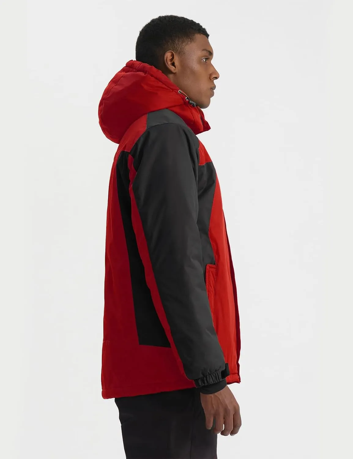 GEMYSE Men's Ski Snow Jacket Warm Winter Waterproof Coat Snowboard Rain Jacket Hooded Windproof Windbreaker