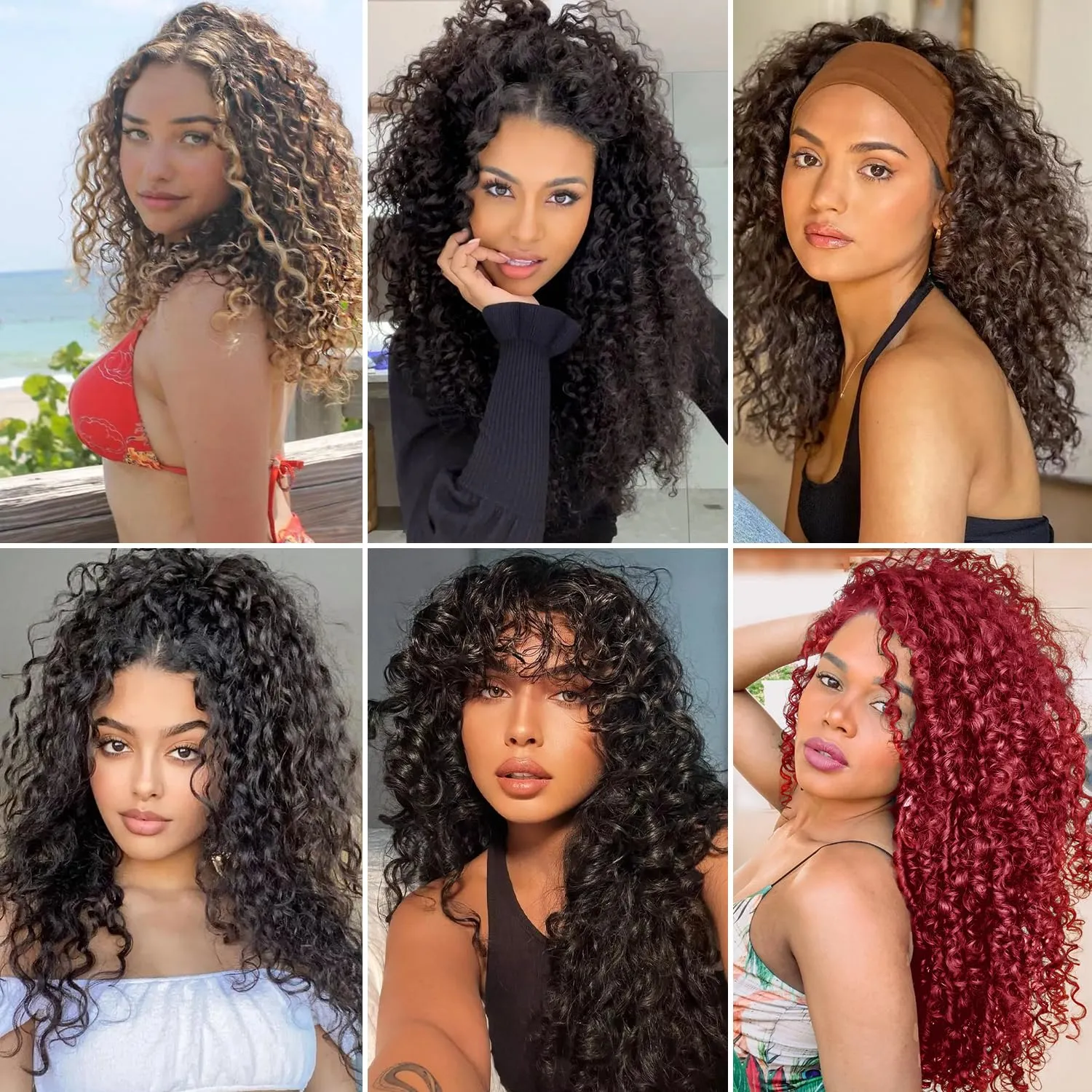 GoGo Curl Crochet Hair 18Inch 6Packs Synthetic Braiding Hair Extensions Curl Crotchet Hair for Women (18 Inch (Pack of 6), 1B#)