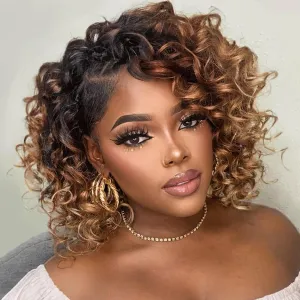 Gogo Curl Crochet Hair 8 Packs Ocean Wave Crochet Hair Pre Looped Deep Twist Goddess Box Braids Curly Water Wave Synthetic Braiding Hair For Black Women (#T27, 10 Inch (Pack of 8))
