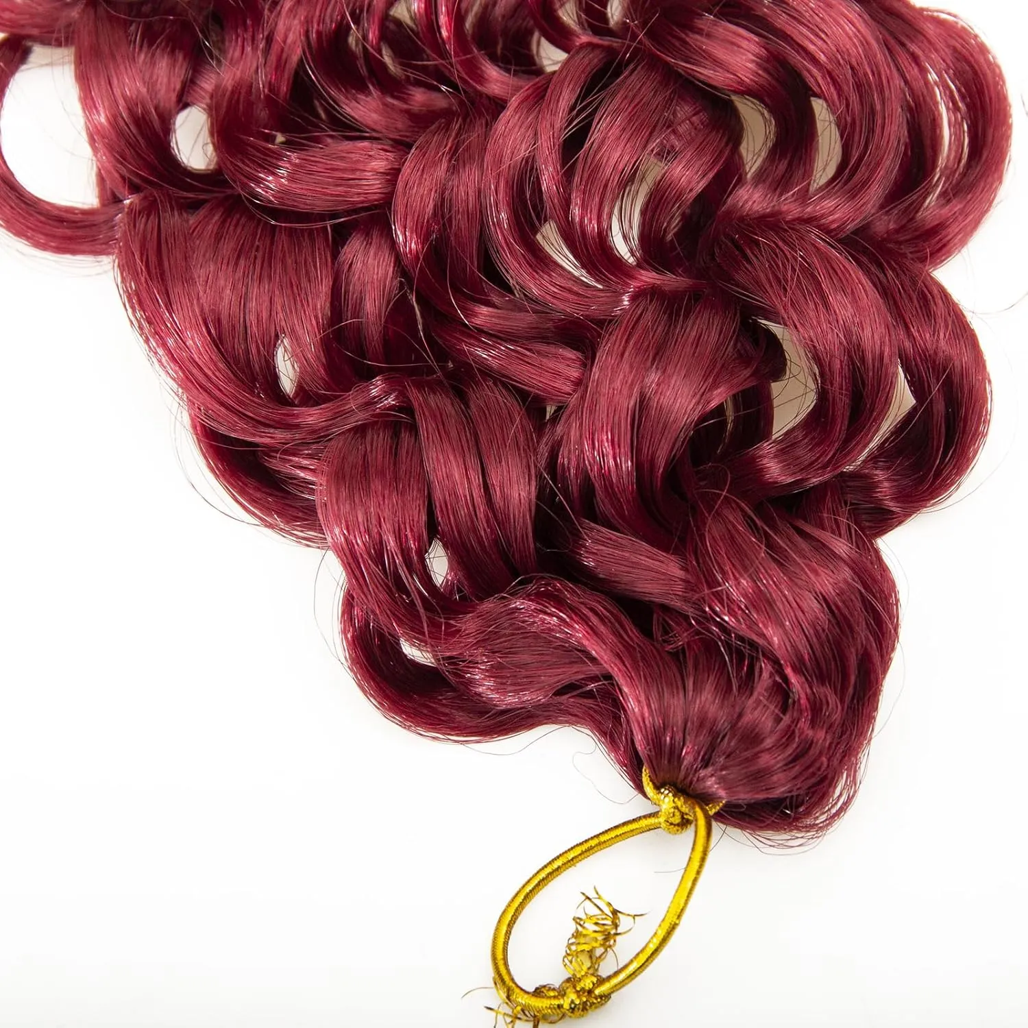 GoGo Curl Crochet hair Deep Wave Crrochet hair,18inch Bohemian Crochet hair Natural Blonde Synthetic Ocean Wave Braiding hair Extensions (7Packs,118#)