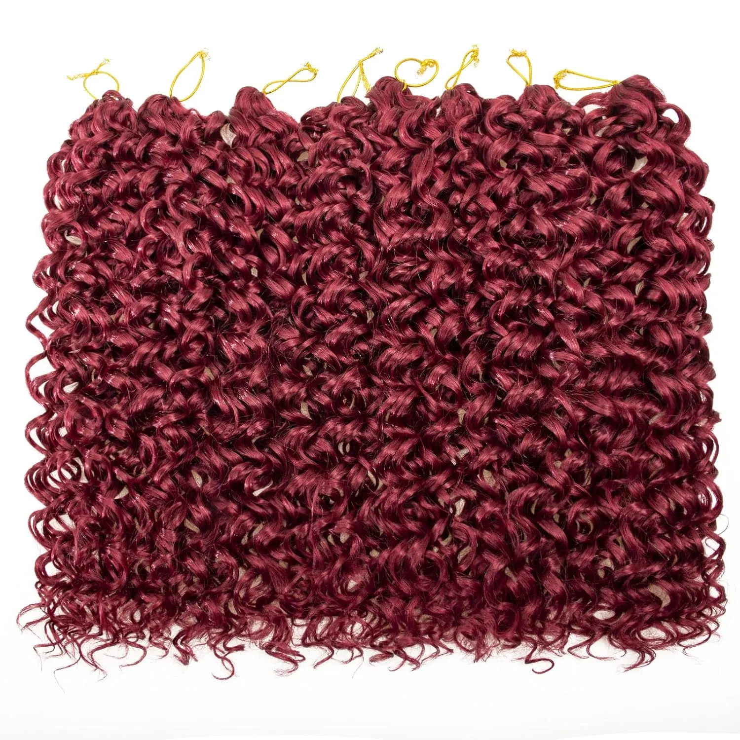GoGo Curl Crochet hair Deep Wave Crrochet hair,18inch Bohemian Crochet hair Natural Blonde Synthetic Ocean Wave Braiding hair Extensions (7Packs,118#)
