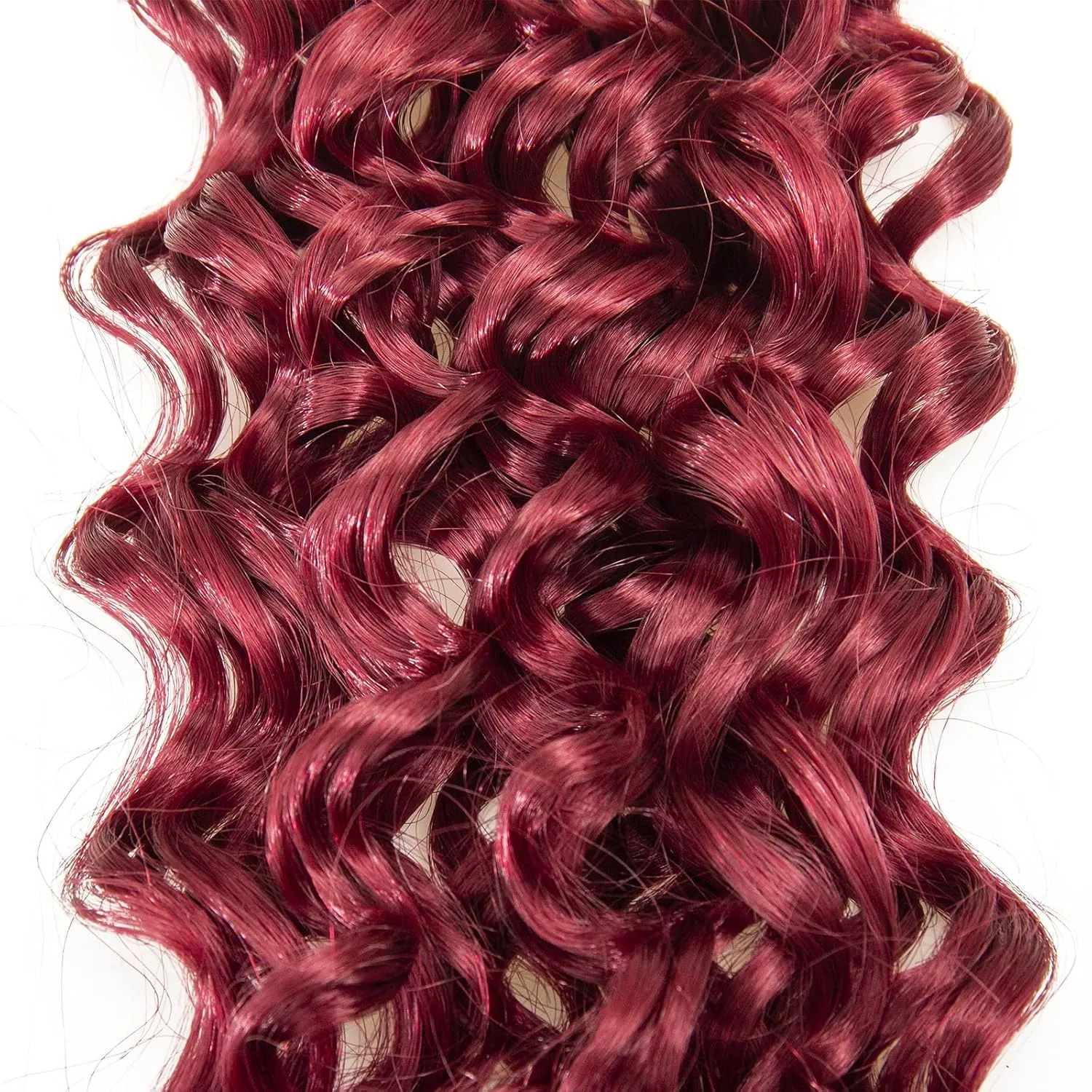 GoGo Curl Crochet hair Deep Wave Crrochet hair,18inch Bohemian Crochet hair Natural Blonde Synthetic Ocean Wave Braiding hair Extensions (7Packs,118#)