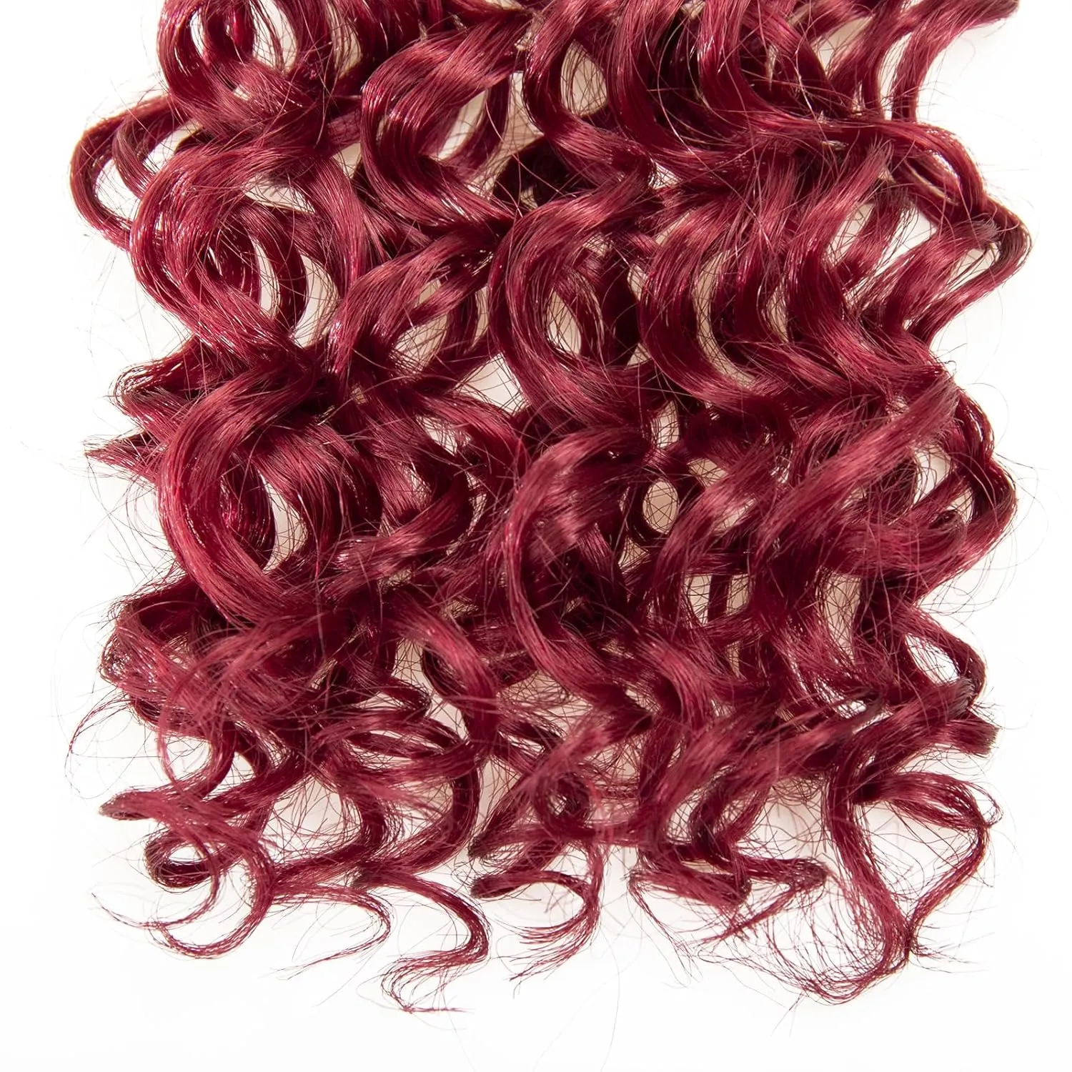 GoGo Curl Crochet hair Deep Wave Crrochet hair,18inch Bohemian Crochet hair Natural Blonde Synthetic Ocean Wave Braiding hair Extensions (7Packs,118#)