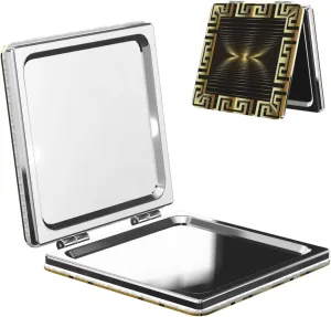 Gold Modern Greek Panel Women Small Pocket Makeup Mirror Compact Portable Folding Handheld Makeup Mirror