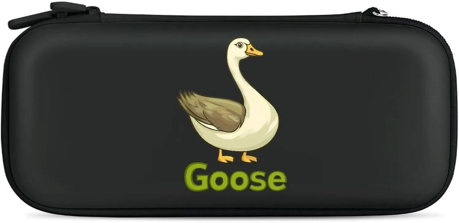 Goose Compatible with Switch Carrying Case Hard Travel Game Bag Pouch with 15 Games Accessories
