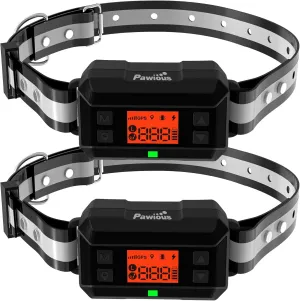 GPS Wireless Dog Fence - 2 Dog Set - GPS Signal Boost, AI Scene Recognition, Radius from min 33 to max 1000 Yards, IPX7 Waterproof, Containment System for Medium and Large Dogs