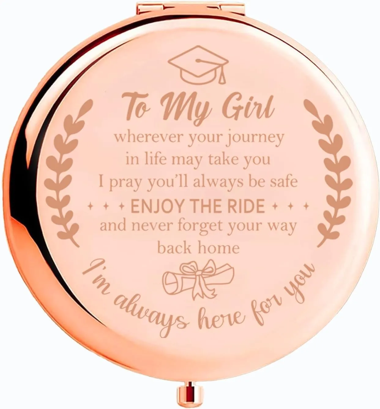 Graduation Gifts for Her, Graduation Gifts for Daughter, Granddaughter, Niece, Wife 2025 Graduation Party Decorations, Personalized Compact Mirror Present for Women