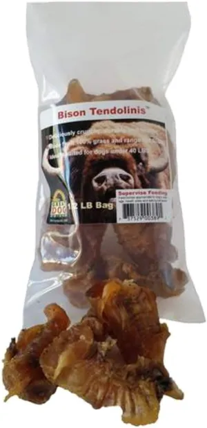 Great Dog Bison Tendolinis - 1/2 LB Bag - Tendon Chews for Dogs Sourced and Made in USA