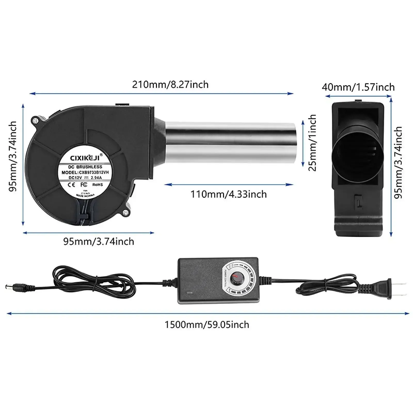 Great savings Hiking Grill for Adjustable Inflatable Replacement Fan Customer-focused Blower Tools Grill Bellow Starter Barbecue Air Camping BBQ Speed Fast