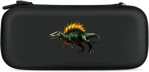 Green Dinosaur Compatible with Switch Carrying Case Hard Travel Game Bag Pouch with 15 Games Accessories