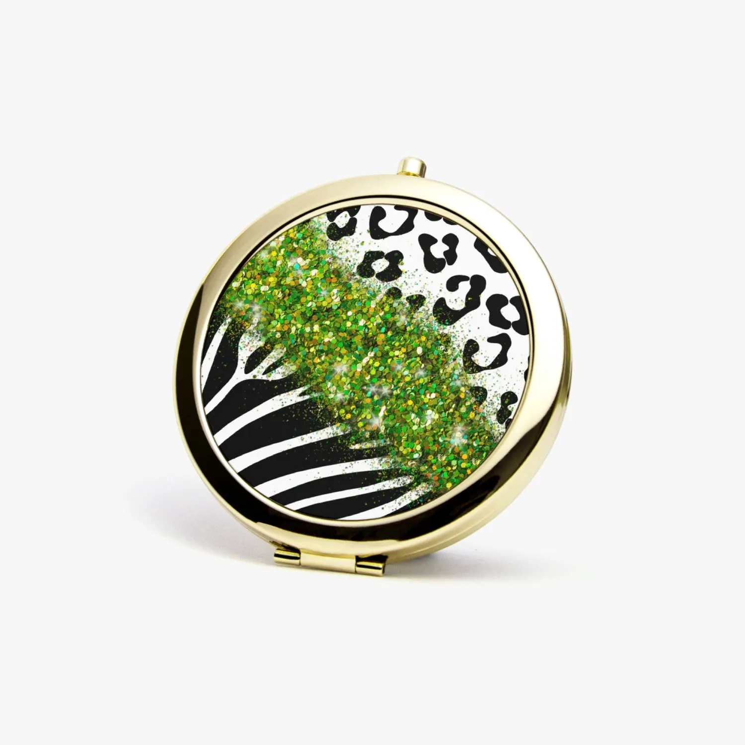 Green Glitter | Compact Mirror