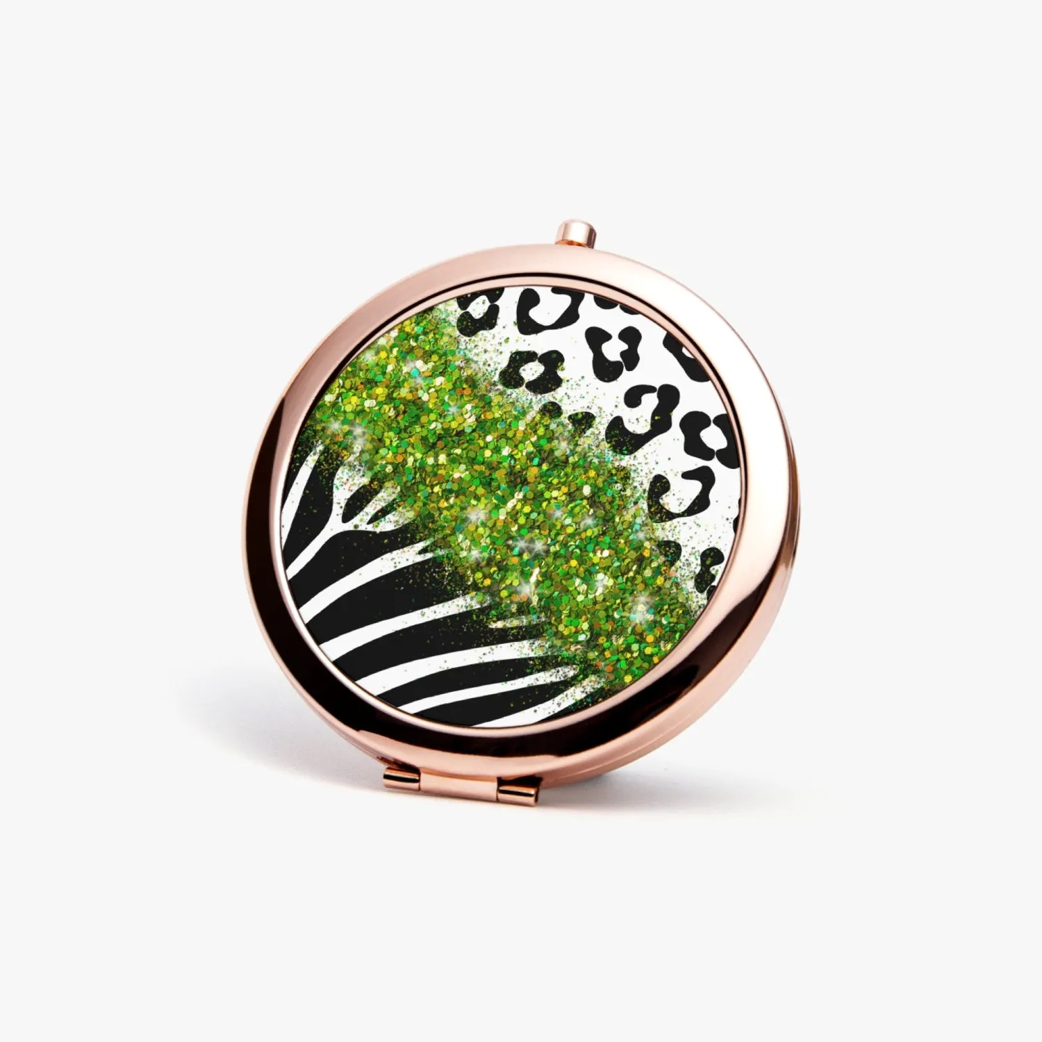 Green Glitter | Compact Mirror