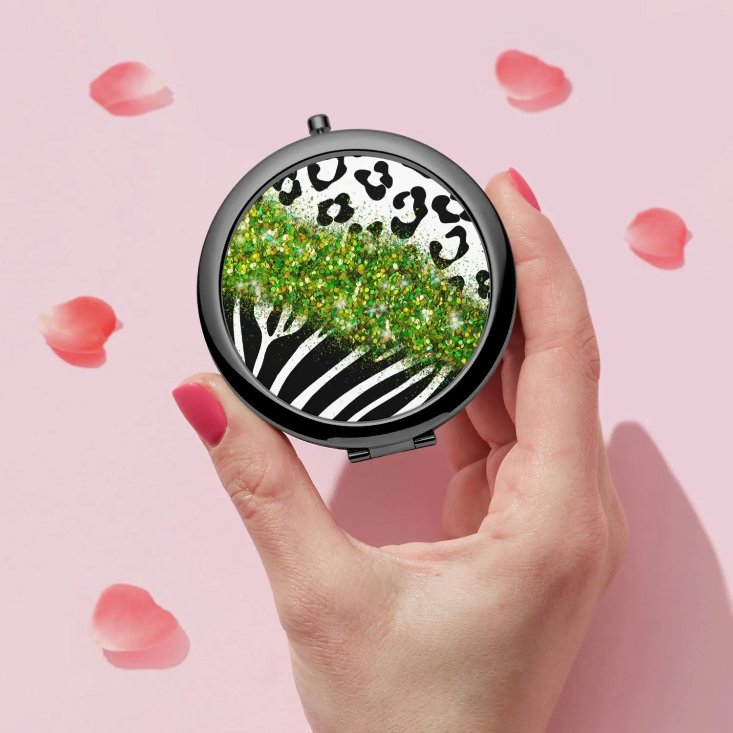 Green Glitter | Compact Mirror