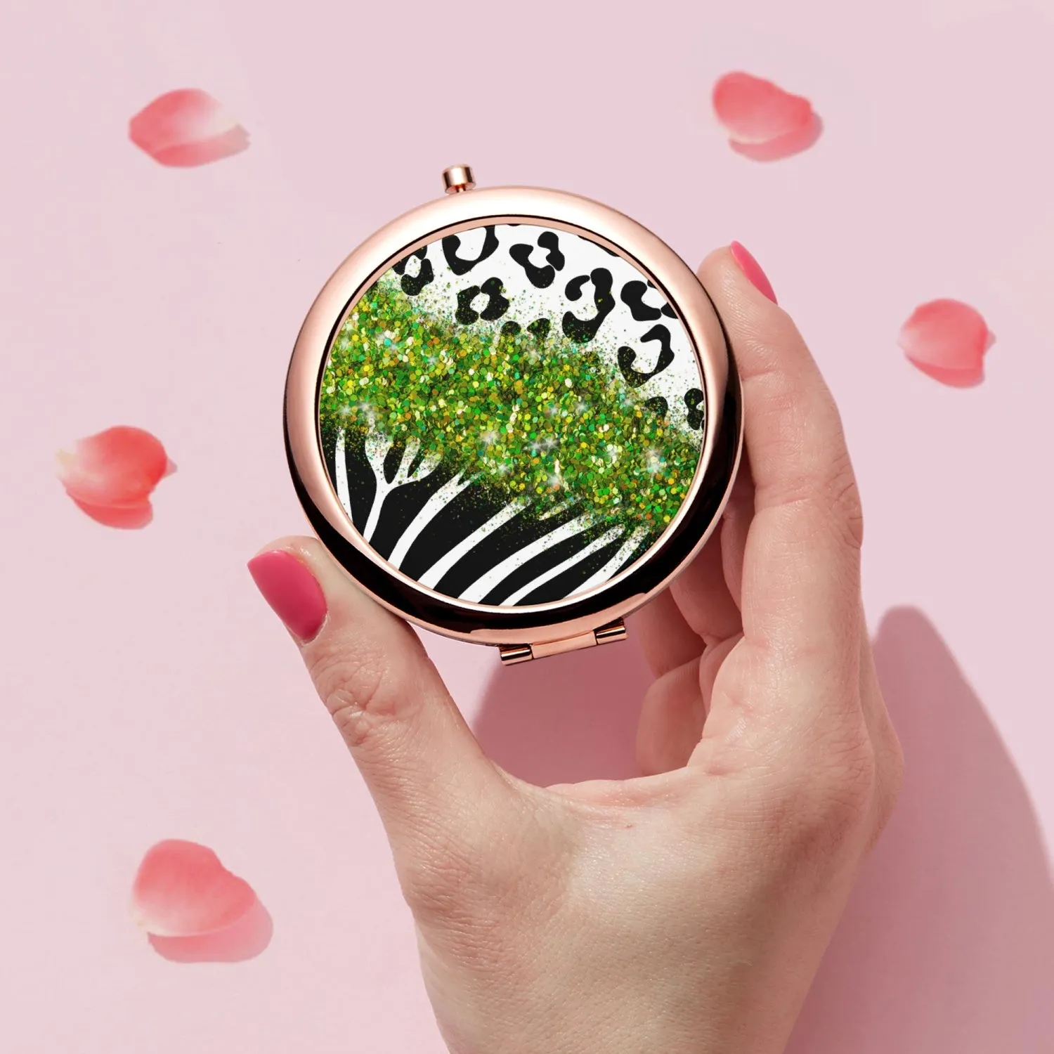 Green Glitter | Compact Mirror
