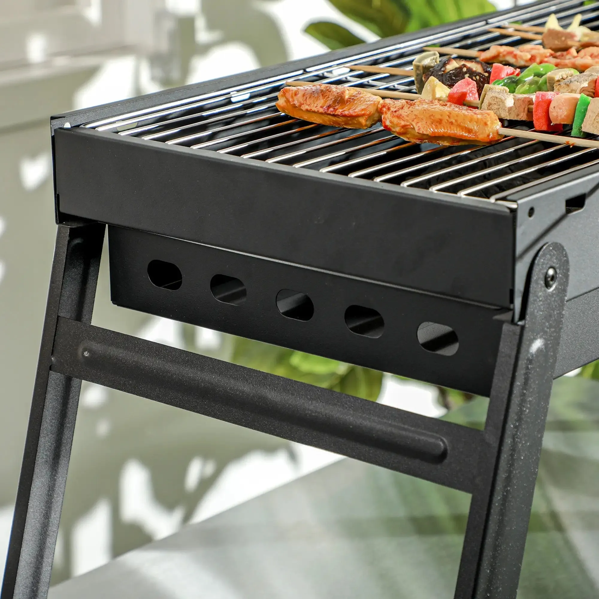 Grill Foldable Specialty items Charcoal Specialized options - Black Outsunny