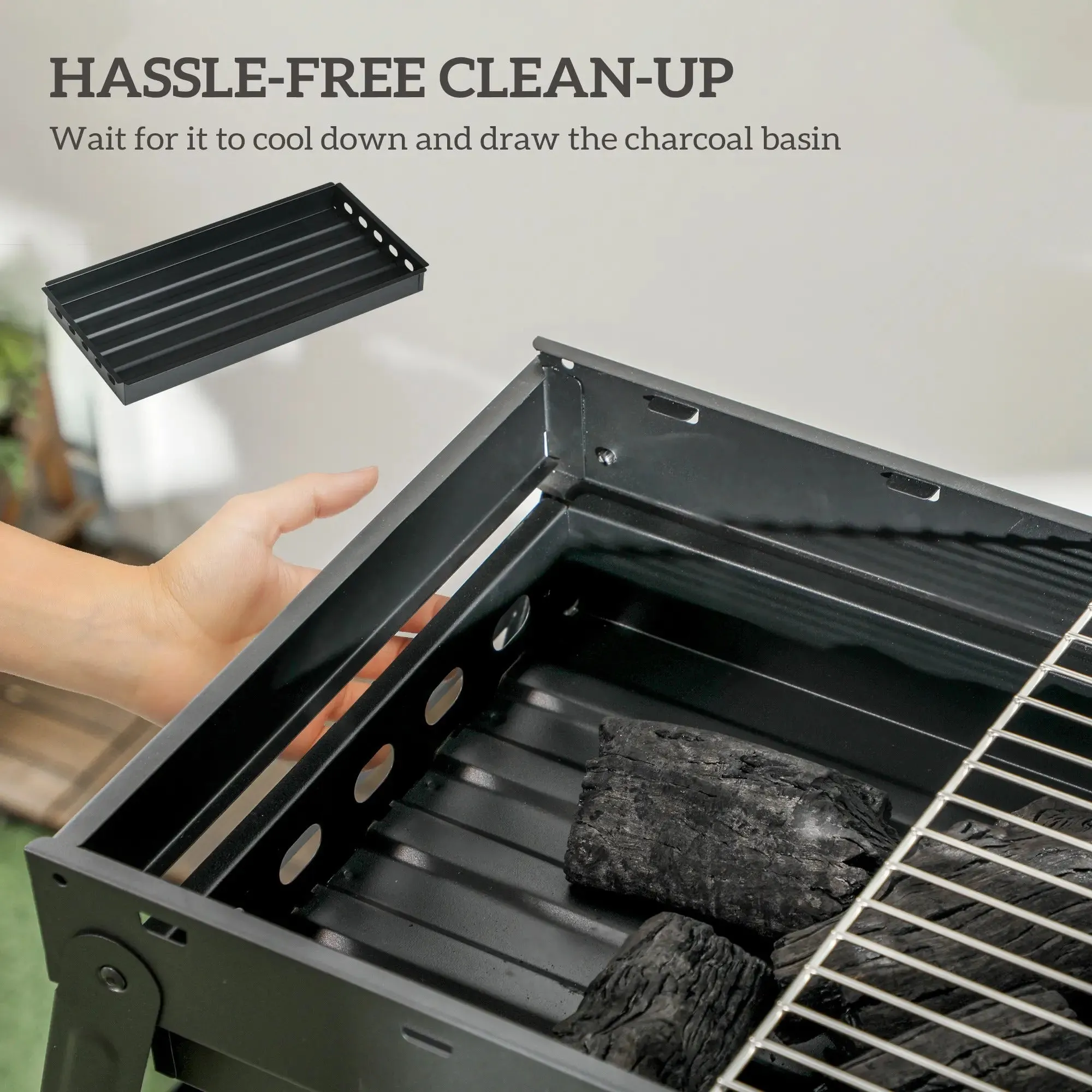 Grill Foldable Specialty items Charcoal Specialized options - Black Outsunny