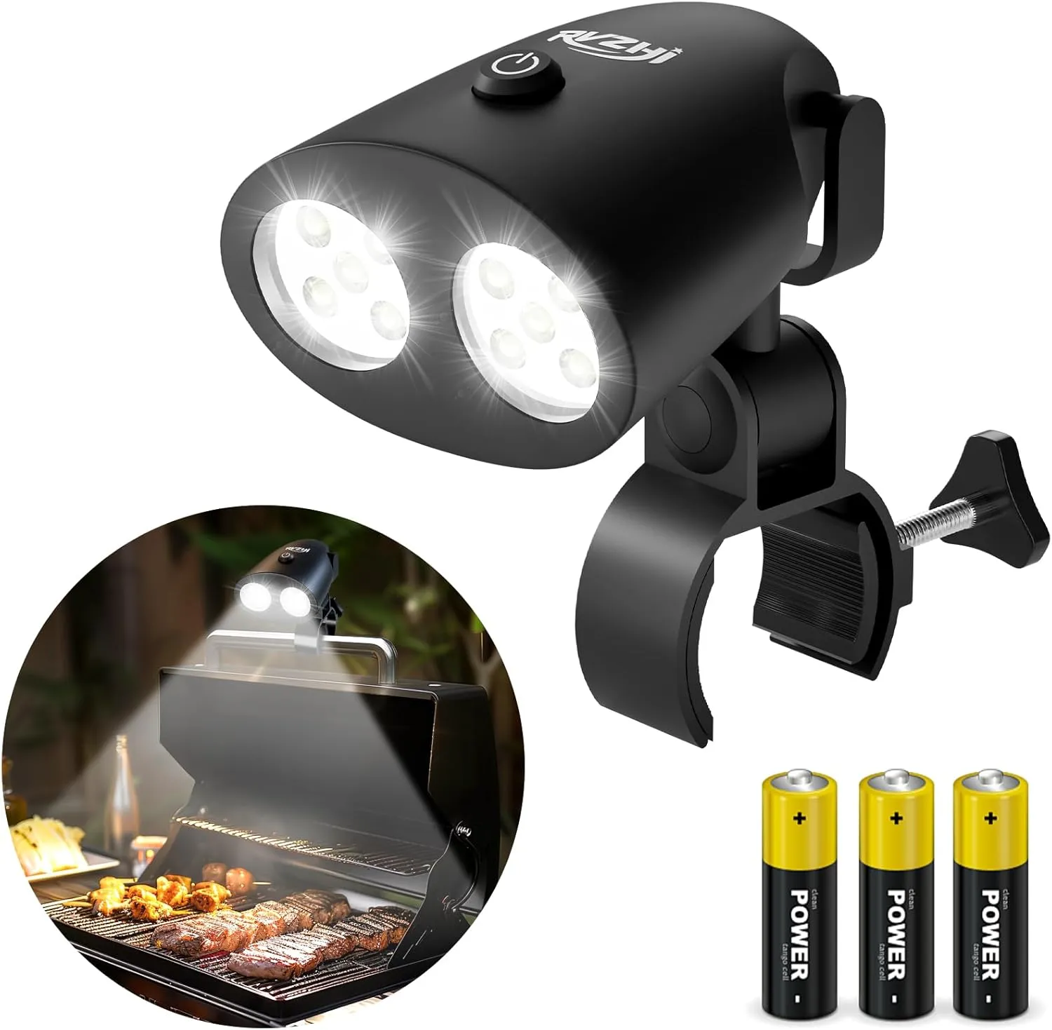 Grill Light Grilling Accessories: Men Gifts for Fathers Day Grilling Gifts for Dad Husband - Smoker BBQ Accessories for Outdoor Grill - BBQ Light with Two Brightness Settings Batteries Included