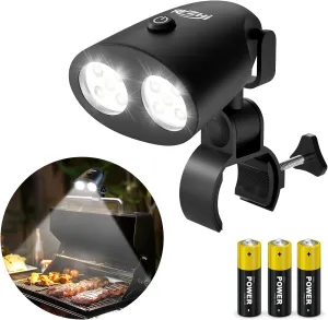 Grill Light Grilling Accessories: Men Gifts for Fathers Day Grilling Gifts for Dad Husband - Smoker BBQ Accessories for Outdoor Grill - BBQ Light with Two Brightness Settings Batteries Included