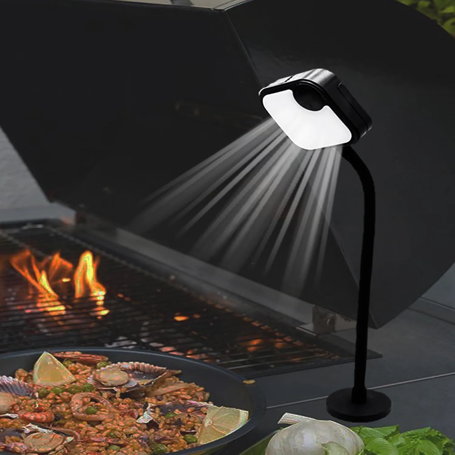 Grill Lights for Outdoor Grill, Magnetic Grill Lights Rechargeable Ultra-Bright BBQ Grill Lights for Grill (Black)