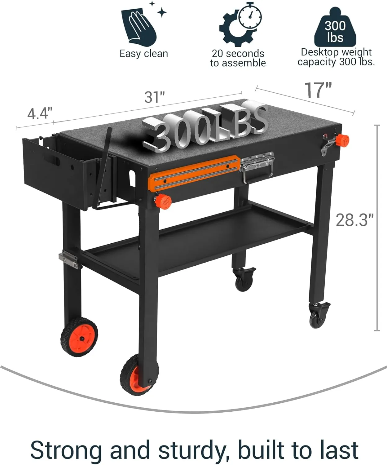 Grill Table for Blackstone Griddle, Grill Carts Outdoor With Wheels, Used for 17 Inch Or 22 Inch Griddle, Foldable Quickly Ninja Stand Suitable for Travel/Camping And Outdoor Meals