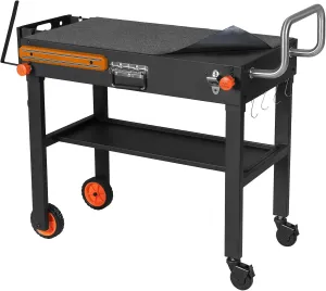Grill Table for Blackstone Griddle, Grill Carts Outdoor With Wheels, Used for 17 Inch Or 22 Inch Griddle, Foldable Quickly Ninja Stand Suitable for Travel/Camping And Outdoor Meals